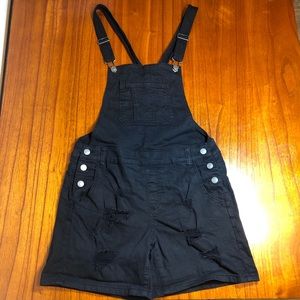 Maurices distressed jean overalls
